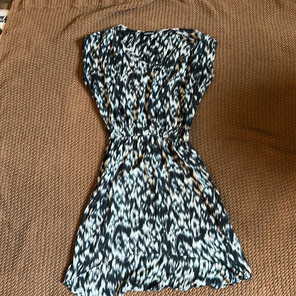 Navy Blue / White Express Sleeveless Dress
